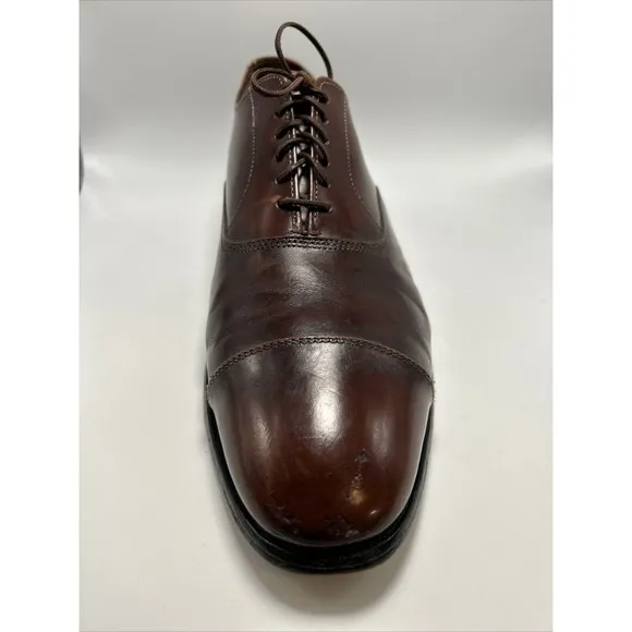 Allen Edmonds Park Avenue Men Size 10 C Brown Leather Cap Toe Oxford Dress Shoe