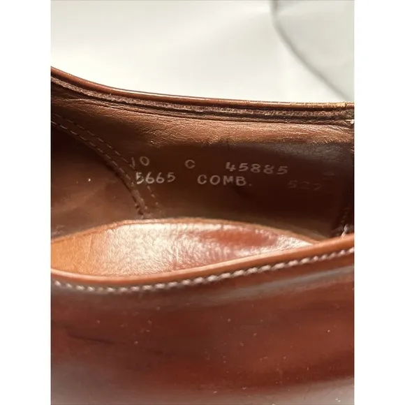 Allen Edmonds Park Avenue Men Size 10 C Brown Leather Cap Toe Oxford Dress Shoe