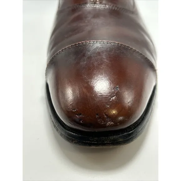 Allen Edmonds Park Avenue Men Size 10 C Brown Leather Cap Toe Oxford Dress Shoe