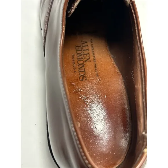 Allen Edmonds Park Avenue Men Size 10 C Brown Leather Cap Toe Oxford Dress Shoe