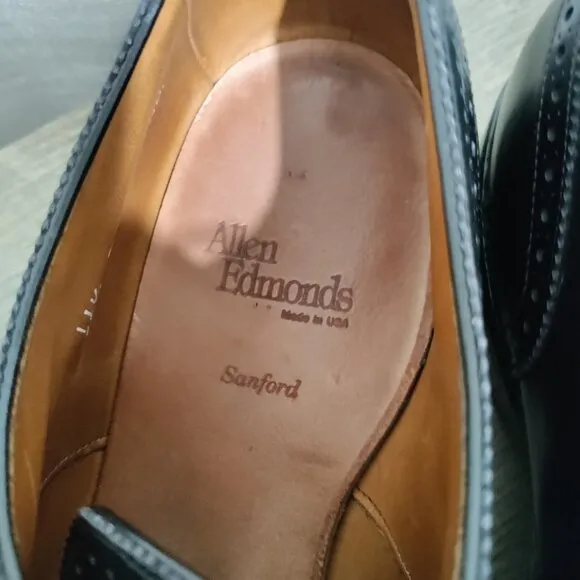 Allen Edmonds Sanford Black Lace Up Dress Shoe 11.5 D