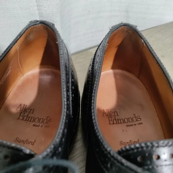 Allen Edmonds Sanford Black Lace Up Dress Shoe 11.5 D