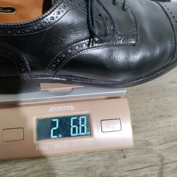 Allen Edmonds Sanford Black Lace Up Dress Shoe 11.5 D