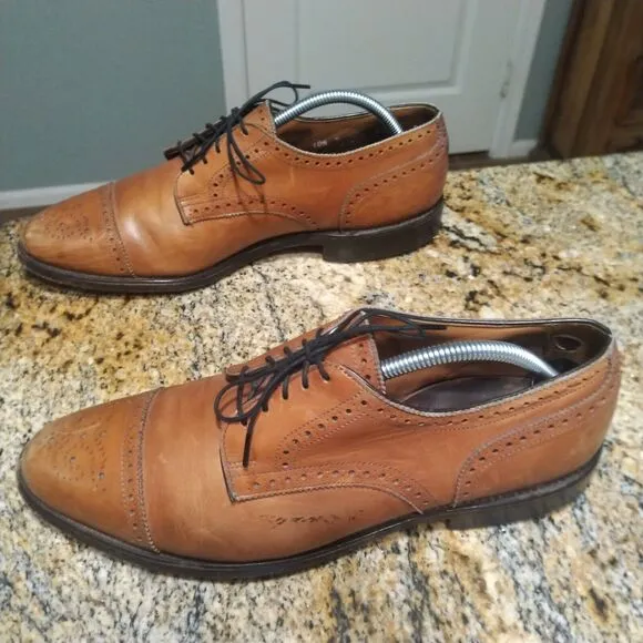 Allen Edmonds Sanford Lace Up Brown Oxford Dress Shoes 25595 Men's Size 10.5