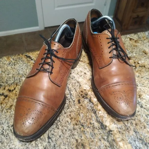 Allen Edmonds Sanford Lace Up Brown Oxford Dress Shoes 25595 Men's Size 10.5