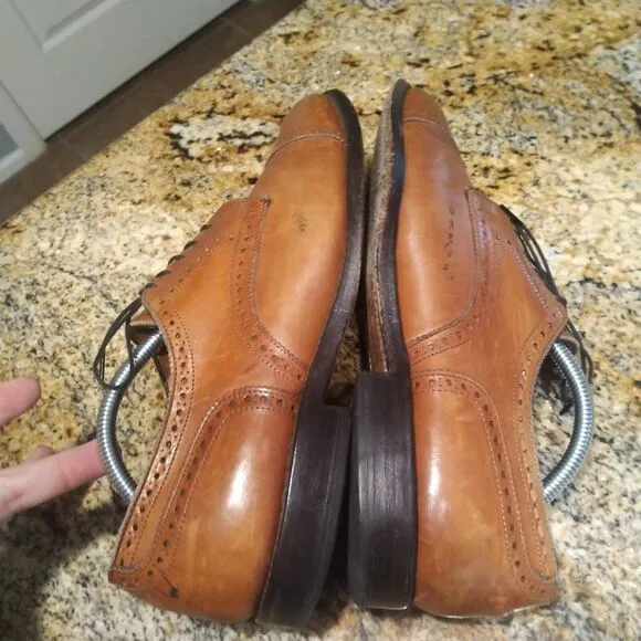 Allen Edmonds Sanford Lace Up Brown Oxford Dress Shoes 25595 Men's Size 10.5