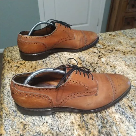 Allen Edmonds Sanford Lace Up Brown Oxford Dress Shoes 25595 Men's Size 10.5