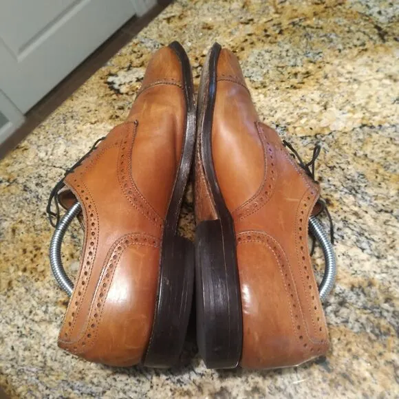 Allen Edmonds Sanford Lace Up Brown Oxford Dress Shoes 25595 Men's Size 10.5