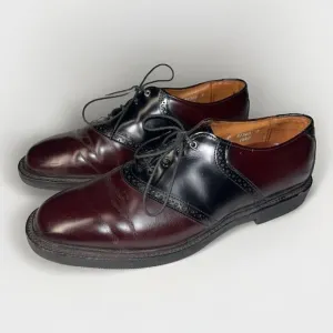 Allen Edmonds Shelton Dress Shoes Merlot Black Leather Mens Size 9 C Light‎ Wear