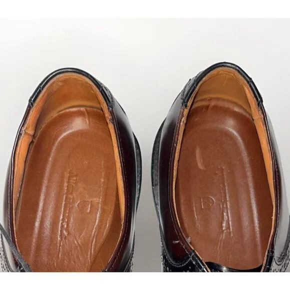 Allen Edmonds Shelton Dress Shoes Merlot Black Leather Mens Size 9 C Light‎ Wear