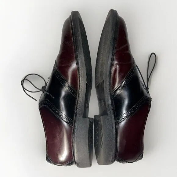 Allen Edmonds Shelton Dress Shoes Merlot Black Leather Mens Size 9 C Light‎ Wear