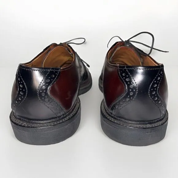 Allen Edmonds Shelton Dress Shoes Merlot Black Leather Mens Size 9 C Light‎ Wear