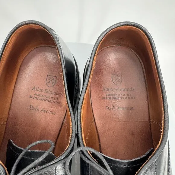 Allen Edmonds shoes men's 12D Park Avenue Oxford cap toe lace up leather black
