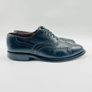 Allen Edmonds Shoes Mens 7.5 E Chester Black Leather Wingtip Oxford Dress