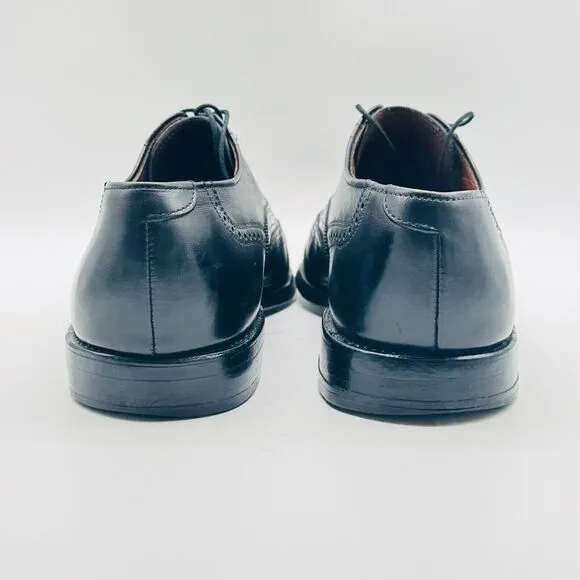 Allen Edmonds Shoes Mens 7.5 E Chester Black Leather Wingtip Oxford Dress
