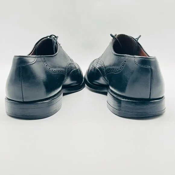 Allen Edmonds Shoes Mens 7.5 E Chester Black Leather Wingtip Oxford Dress