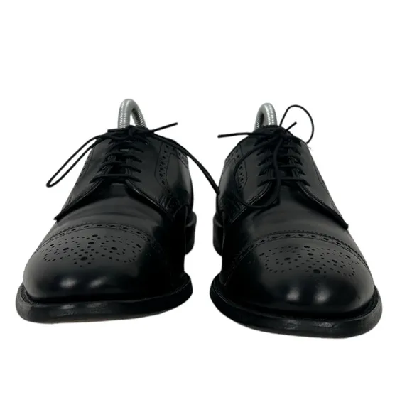 Allen Edmonds Strand Black Cap Toe Oxford Dress Shoes 8.5 C Casual Formal