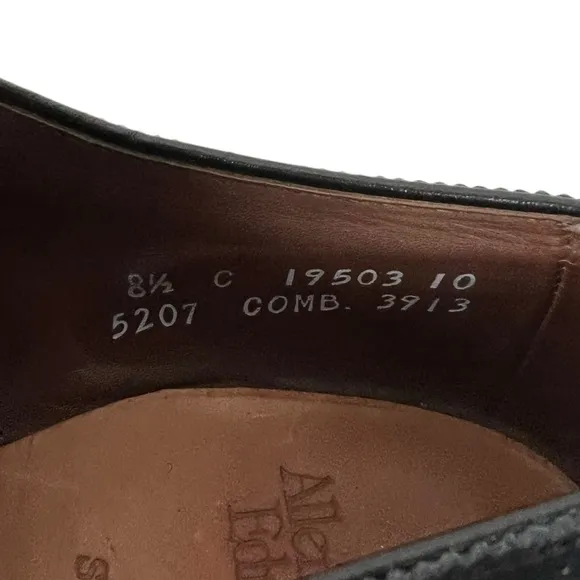 Allen Edmonds Strand Black Cap Toe Oxford Dress Shoes 8.5 C Casual Formal