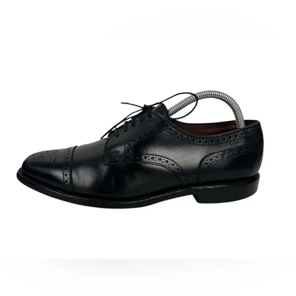 Allen Edmonds Strand Black Cap Toe Oxford Dress Shoes 8.5 C Casual Formal