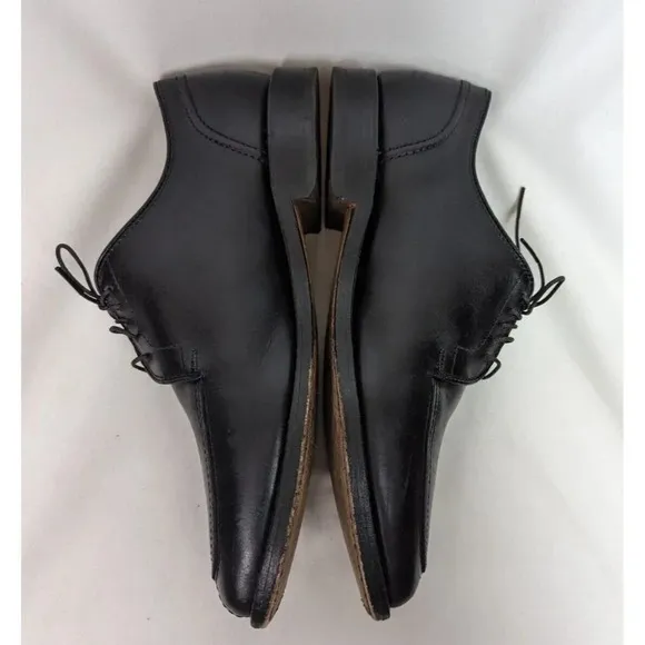Allen Edmonds sz. 7.5 D LASALLE Split-Toe Oxfords Black Mens Dress Shoes Classic