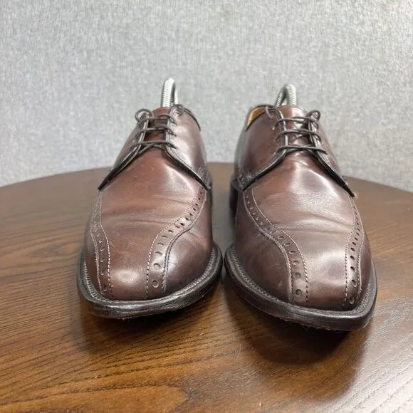 Allen Edmonds Wendell Shoes Men's 8D Brown Leather Derby Oxford Brogue 5768‎