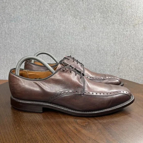 Allen Edmonds Wendell Shoes Men's 8D Brown Leather Derby Oxford Brogue 5768‎
