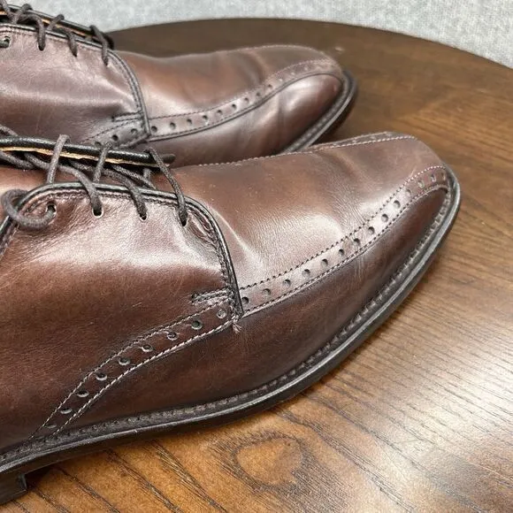 Allen Edmonds Wendell Shoes Men's 8D Brown Leather Derby Oxford Brogue 5768‎