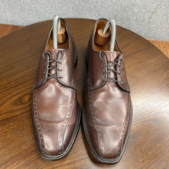 Allen Edmonds Wendell Shoes Men's 8D Brown Leather Derby Oxford Brogue 5768‎