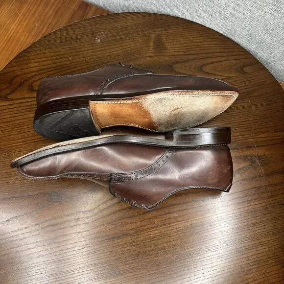 Allen Edmonds Wendell Shoes Men's 8D Brown Leather Derby Oxford Brogue 5768‎