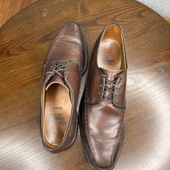 Allen Edmonds Wendell Shoes Men's 8D Brown Leather Derby Oxford Brogue 5768‎