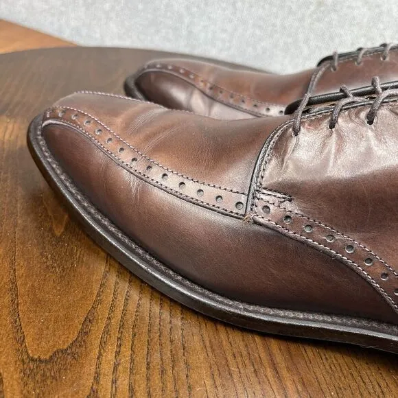 Allen Edmonds Wendell Shoes Men's 8D Brown Leather Derby Oxford Brogue 5768‎