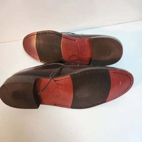 Allen Solly Brogues Wing Tip Brown Leather Made In Mexico Dress Shoes Size 12M