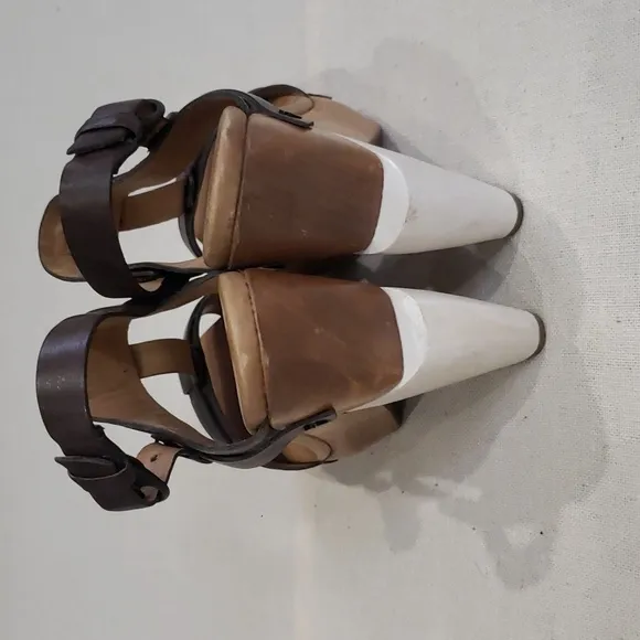 AllSaints Spitalfields Leather T-strap Platform Sandals Womens 37 Boho Hippie