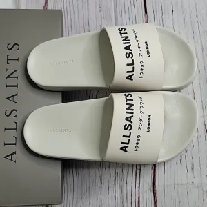 AllSaints White Underground Slide Sandals Size 8 NWT