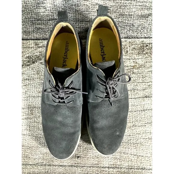 Amberjack The Original Leather Suede Dress Oxford Shoes Grey Men's Size 10