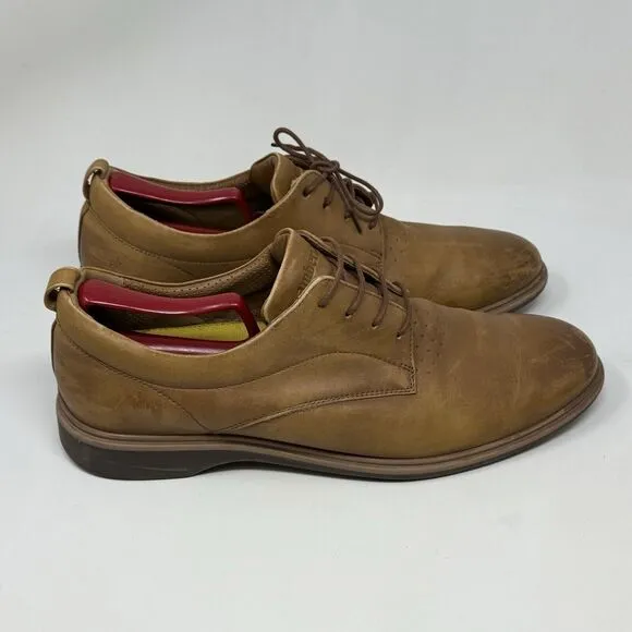 Amberjack The Original Shoes Mens 12 Brown Leather Derby Casual Dress Lace Up