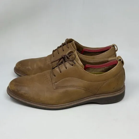 Amberjack The Original Shoes Mens 12 Brown Leather Derby Casual Dress Lace Up