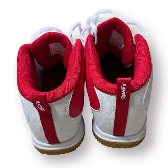 AND1 Fifty Fifty Men's Basketball Shoes Mens Size 10 White/Red