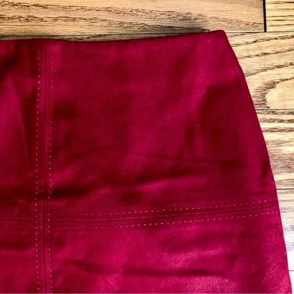 ANN TAYLOR Blue Label Wool Lined Red Cherry Pencil Skirt Women’s Size 8