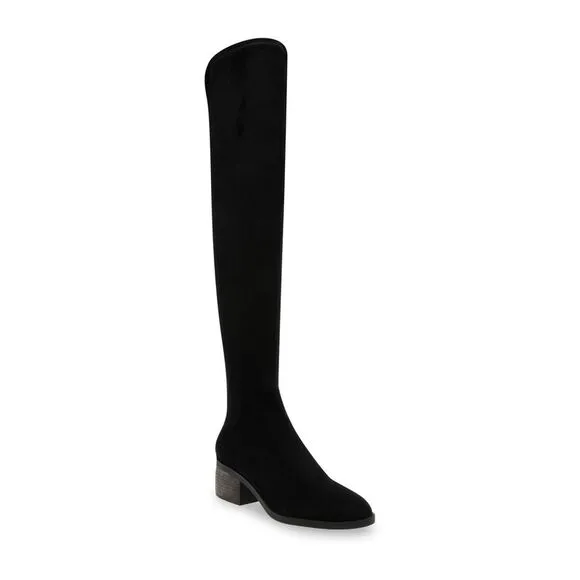 ANNE KLEIN Womens Black Padded Ainsley Almond Toe Block Heel Heeled Boots 8 M