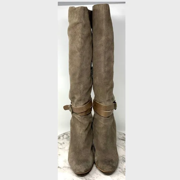 Anthropologie Corso Como Aspire Suede Boots 9 Bohemian Classic Neutral Timeless