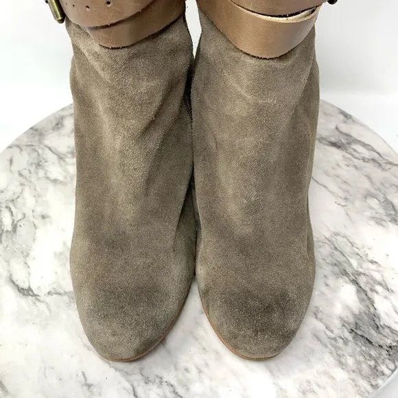 Anthropologie Corso Como Aspire Suede Boots 9 Bohemian Classic Neutral Timeless