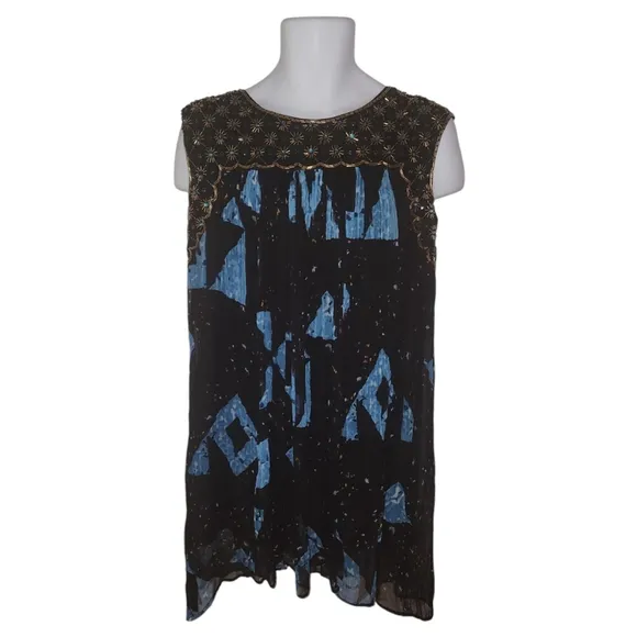 Anthropologie Moulinette Soeurs Beaded Sleeveless Swing Dress - Women's