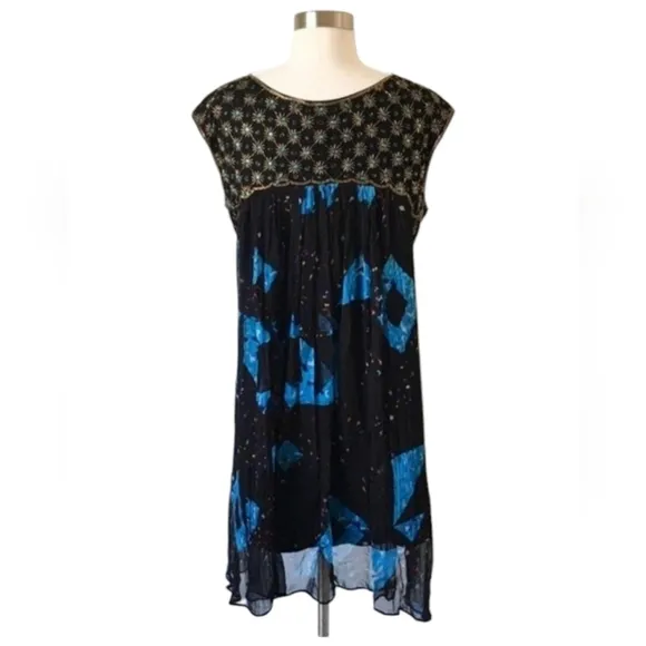Anthropologie Moulinette Soeurs Beaded Sleeveless Swing Dress - Women's