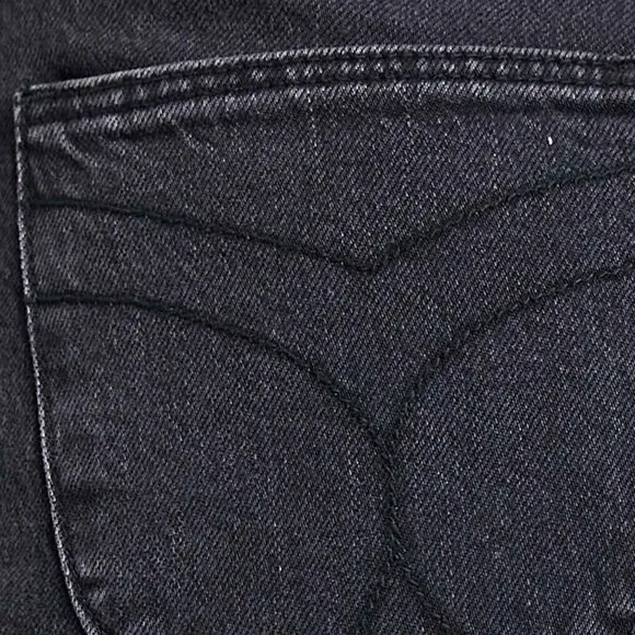 Anthropologie x Rolla's Eastcoast Flare Washed Black High Rise Denim Jeans