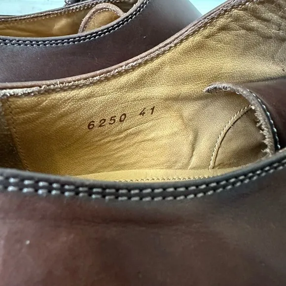 ANTONIO MAURIZI Cap Toe Double Monk Strap Shoes Cognac Leather Cognac