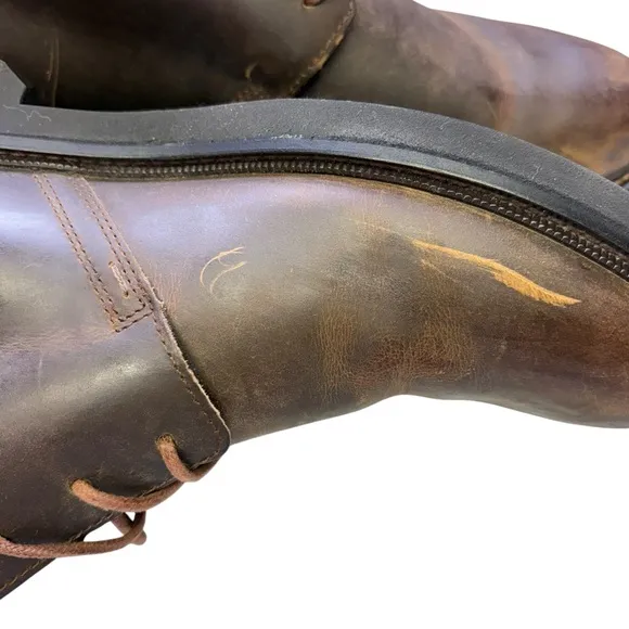 Apex Hudson Chukka Men's Boots Distressed Leather Brown‎ Rustic Size 12.5