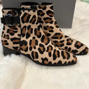 Aquatalia Leopard Boots, NWT