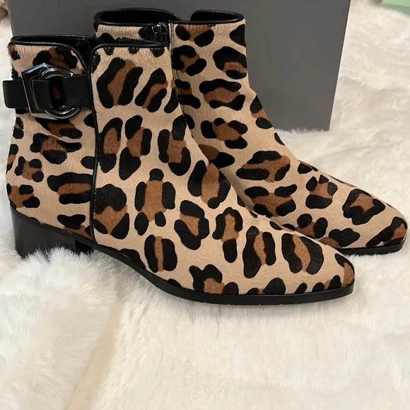 Aquatalia Leopard Boots, NWT