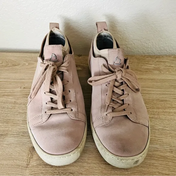 AQUATALIA Mens US 7.5 Light Rose Pink  Suede Sneaker Casual Shoes Made in Italy